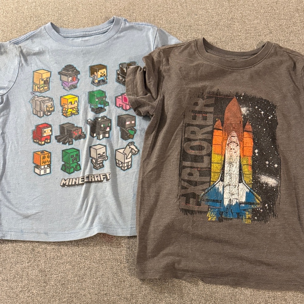 5/$15- Kids T-Shirt Set - Blue and Brown